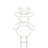 MARELIDA LED Reindeer Garden Stake, 450 Warm White LEDs, 77 cm, Transformer, Outdoor, Black view 1