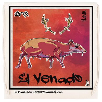 MAGITONE El Venado The Deer Unisex Beige Drawstring Sports Bag