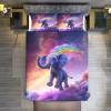 PAZZK Elephant Pattern 3-Piece Microfiber Bedding Set, Wrinkle-Free, King 220 x 240 cm view 2