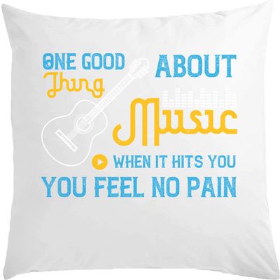 Printed Quote Cushion, White, 40 x 40 cm, Filled