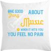 Printed Quote Cushion, White, 40 x 40 cm, Filled view 1