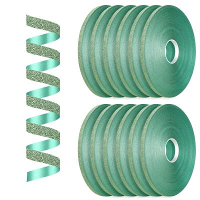 Glittery Green Curling Ribbon, 600 m, 12 Rolls, 45 m per Roll