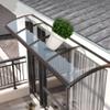 Polycarbonate Door Awning with Gutter, 120 x 390 cm, Champagne Gold view 2
