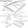 Polycarbonate Door Awning with Gutter, 120 x 390 cm, Champagne Gold view 4