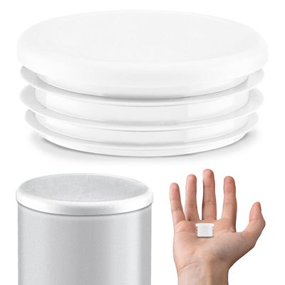 EMFA Round Ribbed Tube Inserts 25 mm, White, 50-Pack