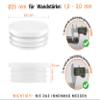 EMFA Round Ribbed Tube Inserts 25 mm, White, 50-Pack view 2