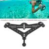 Dive Tray Rig Mount, Triangular Video Stabilizer, Tripod Base Mount for Underwater Camera Photography (Black) view 3