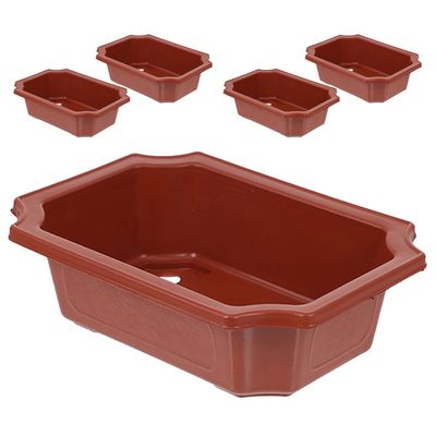 Toddmomy 5-Piece Plastic Plant Pots for Indoor Use with Drainage Holes, Suitable for Succulents, Ferns, and Other Small Plants