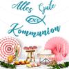 Oblique Unique First Communion “Best Wishes” Fish Garland, Hanging Decoration for Boys and Girls, Turquoise view 3