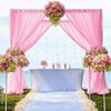 SQMSK 2-Piece 75 × 550 cm Semi-Sheer Chiffon Wedding Arch Drapes view 4