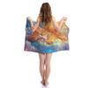 QEODAH XXL Cat Beach Towel 200 x 200 cm, Quick-Drying Microfiber view 3