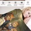 PAZZK Cat Flannel Fleece Throw Blanket for Bed or Sofa, 180 x 200 cm view 3