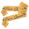 Gold Prom King and Queen Sashes, 2-Piece Fabric Set view 1