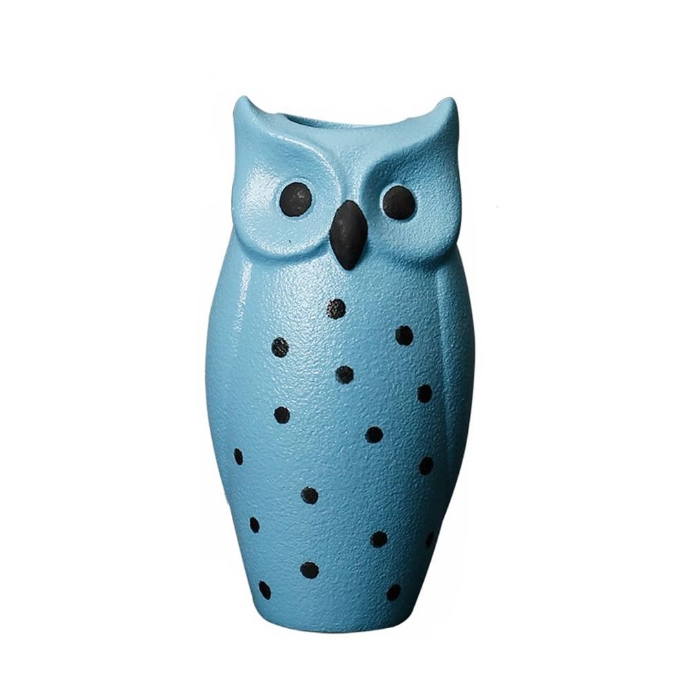EINES Indoor/Outdoor Garden Flower Pot, Lightweight Luxury Star and Creative Owl Design, with Drainage Holes (Color: B)