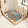 Pevfeciy Gro Non-Slip Shower Mat 90 x 120 cm, PVC Shower Floor Mat with Tile Pattern, Soft, Comfortable, Anti-Mold, Highly Water-Permeable view 1