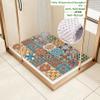 Pevfeciy Gro Non-Slip Shower Mat 90 x 120 cm, PVC Shower Floor Mat with Tile Pattern, Soft, Comfortable, Anti-Mold, Highly Water-Permeable view 2