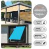 Rectangular Shade Sail 3.4 x 5 m, HDPE, with Mounting Ropes, Brown view 2