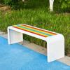 Metal Garden Bench, 120 cm, Colorful view 1