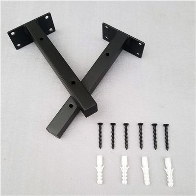 Industrial Black Corner Shelf Brackets, 2-Pack, Wall-Mounted, 30 cm/11.8 in