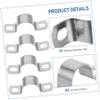 Stainless Steel Pipe Clamps, 20-Piece, Silver, Ribbed Texture view 4