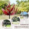 90 cm Metal Garden Wind Spinner, Lotus Flower Stake, Weather-Resistant and Stable view 2