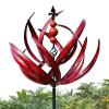 90 cm Metal Garden Wind Spinner, Lotus Flower Stake, Weather-Resistant and Stable view 3