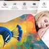 PAZZK Premium Peacock Flannel Throw Blanket with 3D Pattern, 51 x 71 in view 3