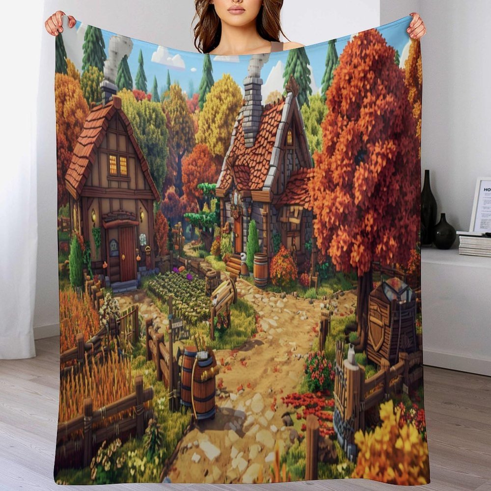 Ordentliches Haus Soft Flannel Throw Blanket, Warm and Cozy, Washable, 100 x 130 cm