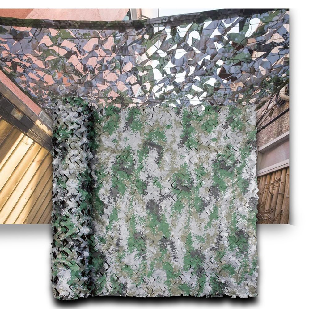 TMGJShd Woodland Camouflage Net for Hunting and Outdoor Use