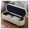 JAVYPPT End-of-Bed Storage Ottoman Bench, 120 x 40 x 40 cm view 2