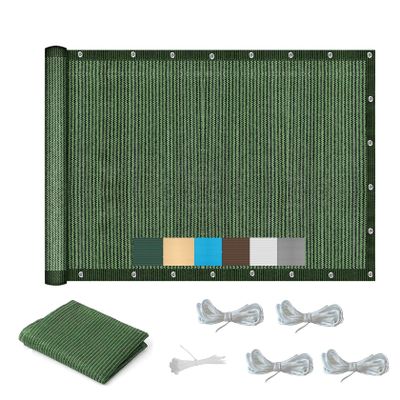 Rectangular Shade Sail 2.2 x 7.5 m, Dark Green