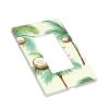 Decorative 1-Gang Outlet Wall Plate, Standard Size, Summer Coconut Palm view 1