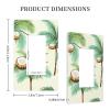 Decorative 1-Gang Outlet Wall Plate, Standard Size, Summer Coconut Palm view 2