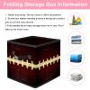 VAPOKF Foldable Fabric Storage Cube with Handles, Vintage Rugby Ball view 3