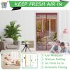 XHBJSH Magnetic Screen Door 165 x 240 cm, Self-Adhesive Mosquito Net Curtain, Brown view 4