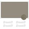 Taupe Sun Shade Sail 4.5 x 5.5 m with Mounting Kit view 1