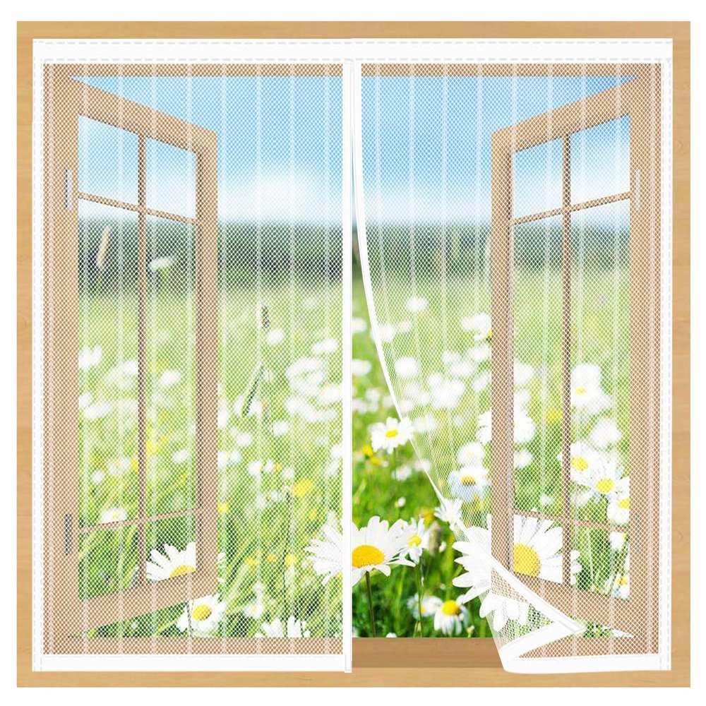 TYYHTJ Magnetic Insect Screen Door 180 x 160 cm, White