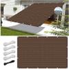 Sun Shade Sail with Ropes, 120 x 140 cm, 98% UV Protection, Breathable, Brown view 1