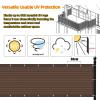 Sun Shade Sail with Ropes, 120 x 140 cm, 98% UV Protection, Breathable, Brown view 4