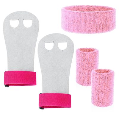 AYNKH Gymnastics Hand Grips and Wrist Wraps Set for Kids