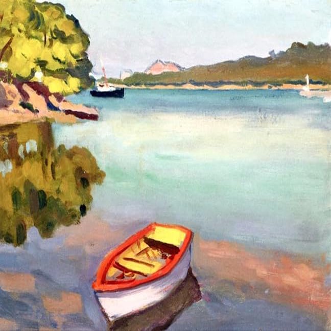 DTAUPREB Paint by Numbers Kit for Beginners, Boat Landscape by Albert Marquet, DIY Canvas Painting Set