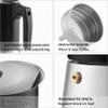 Sivaphe Aluminum-Free Stainless Steel Moka Pot, Induction Compatible, 6-Cup, 300 mL, Black view 2