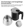 Sivaphe Aluminum-Free Stainless Steel Moka Pot, Induction Compatible, 6-Cup, 300 mL, Black view 3