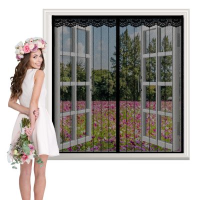 TYPYMY Magnetic Insect Screen, Black, 110 x 105 cm