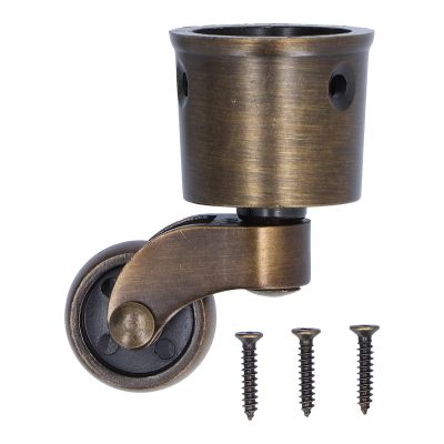 Round Cup Caster, Quiet Swivel Furniture Caster, Retro-Style, Zinc Alloy