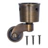 Round Cup Caster, Quiet Swivel Furniture Caster, Retro-Style, Zinc Alloy view 1