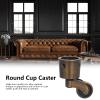Round Cup Caster, Quiet Swivel Furniture Caster, Retro-Style, Zinc Alloy view 4