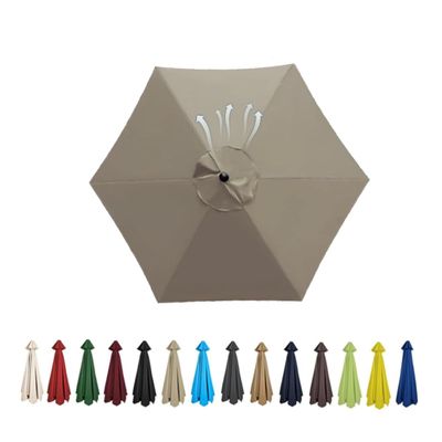 BEEGMA Replacement Patio Umbrella Canopy, 3.0 m/10 ft, 6 Ribs, Top