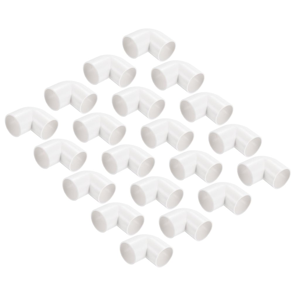 30-Piece 25 mm White PVC 90° Pipe Elbow Couplings