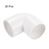 30-Piece 25 mm White PVC 90° Pipe Elbow Couplings view 3